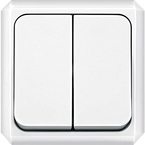 Merten 300519 Wippschalter, Serien, polarweiß, AUFPUTZ