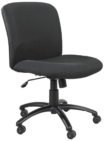 Safco Uber Office Chair, Heavy Duty Stool, 500 lbs Capacity, Ergonomic Mesh Back, 360 Swivel Seat, 5-Star Base, Big and Tall, Black