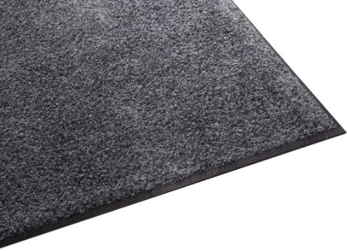 Guardian 94040730 Platinum Series Indoor Wiper Floor Mat, Rubber with Nylon Carpet, 4'x7', Grey