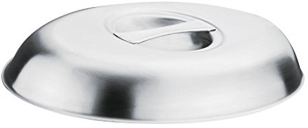 Olympia Stainless Steel Oval Vegetable Dish Lid, 290x200mm, P183 | Helps retain heat and protects food in busy commercial catering settings; serves as a durable replacement.