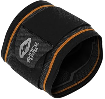 Shock Doctor Compression Knit Tennis/Golf Elbow Sleeve with Gel Support and Strap, Black/Grey, Adult-X-Large