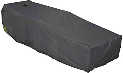 Housse de transat et bain de soleil polyester 200 x 75 cm grise