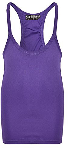A2Z 4 Kids Mädchen Vest Kinder Stilvoll Racer Back Mode - Racer Vest Purple 11-12