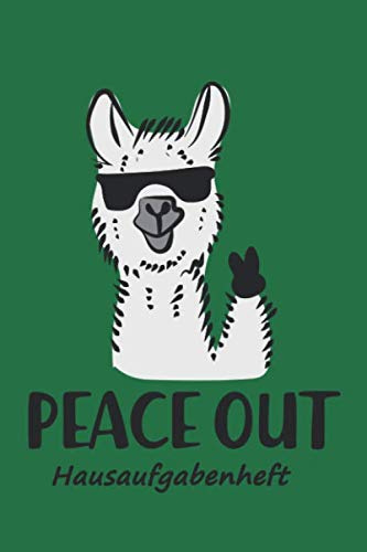 Hausaufgabenheft: für clevere 2019-2020 Peace Out Lama grün, zum Eintragen von Hausaufgaben, Notizen für 52 Wochen. Schulplaner, Stundenplan, Schulnoten Übersicht, Terminplaner für Klassenarbeiten