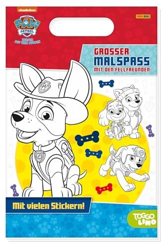 PAW Patrol: Großer Malspaß mit den Fellfreunden: Block mit Griff und 1 Stickerseite
