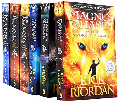 The Kane Chronicles & Magnus Chase Series 6 Books Collection By Rick Riordan (Throne of Fire, The Red Pyramid, The Serpent's Shadow, Magnus Chase and the Sword of Summer & 2 More…)