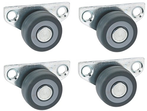 4 Stk. Parkett-Seitenrolle 30x14mm TPE-Rad grau