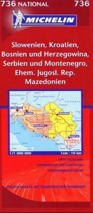 Slovenien, Kroatien, Bosnien und Jugoslawien. 1:1 Mill.
