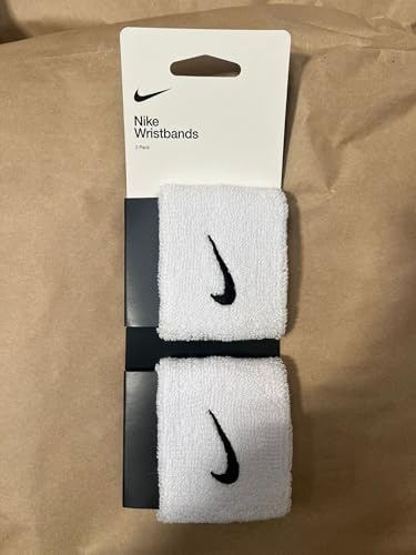 Nike - Unisex Nike Swoosh Wristbands - Weiß, One Size, Allgemein, Erwachsene, Sportbegeisterte