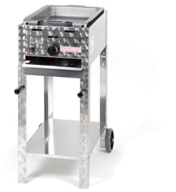 Gasbräter 3,65 kW fahrbar mit Stahlpfanne 1-flammig Gasgrill Grill Gastrobräter Profigrill Verein