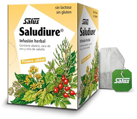 Salus - Saludiure Infusión - 15 Sobres - Ayuda en los Procesos de Depuración, Eliminación Urinaria y Remineralización del Organismo - Contiene Abedul, Vara de Oro y Cola de Caballo