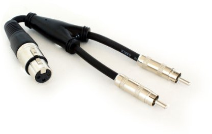 XLR Femelle vers 2 x RCA/Phono mâle Y Splitter Câble adaptateur, Pa Système Mitigeur a DJ