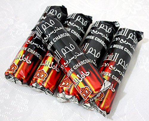 5 Rolls of Charcoal Disks (50 Disks) for Hookah, Shisha, Waterpipe