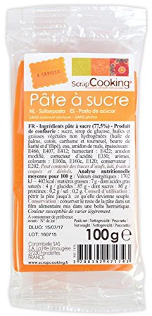 Pâte à sucre orange 100 g