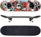 FunTomia Skateboard mit ABEC-9 Kugellager Rollenhärte 100A und 100% 7-lagigem kanadisches Ahornholz Skate Board mit Kicktail