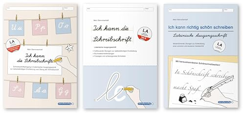 Ich kann die Schreibschrift LA + Übungsheft 1 und 2 - Lateinische Ausgangsschrift - 3 Hefte im Set: 3 Arbeitshefte im Set - Schreiblehrgang und 2 Übungshefte zur Schreibschrift LA