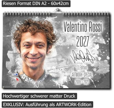 Valentino Rossi Kalender 2027 | Wandkalender | 60x42cm | MotoGP | RIESIG