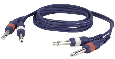 cavo audio 2 jack mono - 2 rca 3m