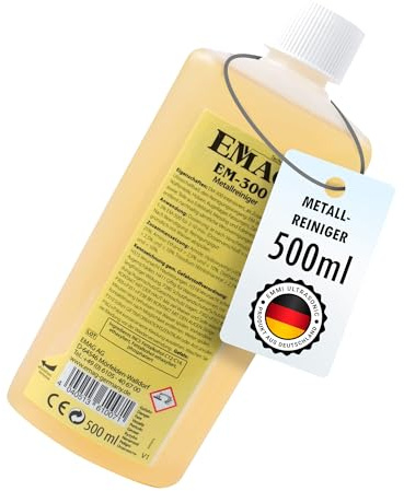 EMAG Metallreiniger EM-300 I Spezieller Ultraschallreiniger für Edelstahl, Fassungen, Hülsen uvm. I Entfernt sämtliche Verunreinigungen uvm. I 500ml