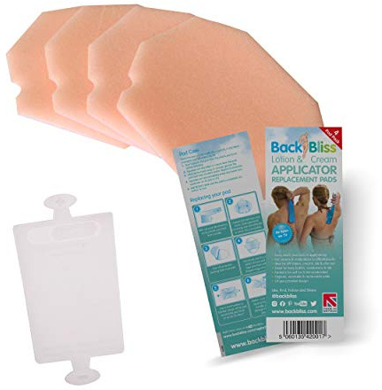 BackBliss Replacement Refill Pads 4x for Back Lotion Cream Applicator Easy Reach Self Tan - Pack of 4