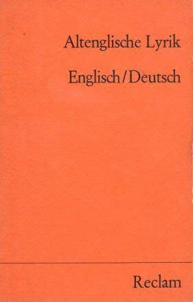 Altenglische Lyrik: Engl. /dt: 7995/(3)