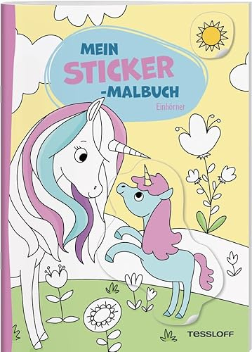 Mein Sticker-Malbuch. Einhörner: Mit 35 passgenauen Stickern (Malbücher und -blöcke)