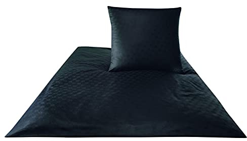 JOOP! Bettwaesche Mako-Satin Cornflower 4020 80x80 cm - 135x200 cm, Schwarz