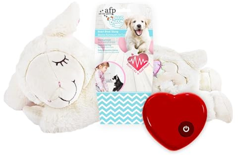 All For Paws Little Buddy Heart Beat Sheep Plush Dog Toy