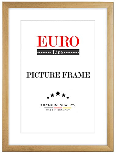 EUROLine Cornice in legno 72 x 106 cm Oro Sfocato con vetro acrilico antiriflesso per | Immagini | manifesti | cornici per puzzle | disponibile in 22 colori