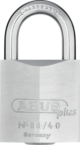 ABUS Padlock 88/40 - Brass, Hardened Steel Shackle, Nano Protect, 2 Keys | High-security brass body with precision pin cylinder, hardened steel shackle, Nano Protect anti-corrosion coating, 40 mm