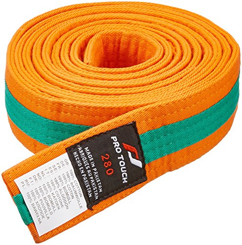 Pro Touch Kinder Budogürtel-75164 Budogürtel, orange (Orange/Grün), 280