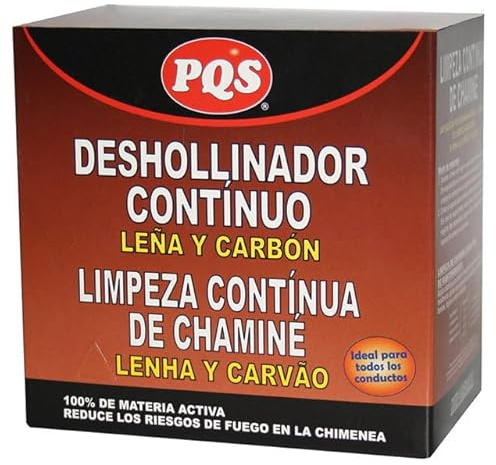 PQS - Deshollinador de Mantenimiento Continuo Leña y Cardón - Caja 14 Bolsas x 70 g – Dosificación Química Precisa - Para Chimeneas, Calderas y Estufas