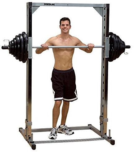 Body-Solid PSM-144 Powerline-Serie Multipresse Kraftstation mit Gewichten, 50mm (Hantelscheiben Gummi (2 Grifflöcher, schwarz))