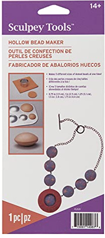 Sculpey Tools™ Hollow Bead Maker, Polymer Oven-Bake Clay Jewelry Making Tool, Make Five Different Size Beads at The Same time, Great for All Skill Levels