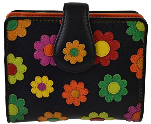 Damen LEDER Klein Blumen Design Registerkarten Portemonnaie Portemonnaie von Visconti; Daisy Sammlung GESCHENK