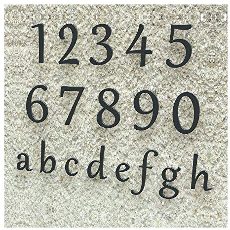 Colours-Manufaktur Hausnummer Klassisch 0-9 und a-h *Made IN Germany* viele Größen wählbar (15 cm, RAL 7016 anthrazitgrau [grau anthrazit] glänzend)