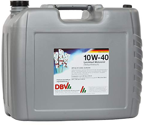 10W/40 DBV-Leichtlauf-Motorenöl (teilsynthetisch) 20-Liter-Kanister