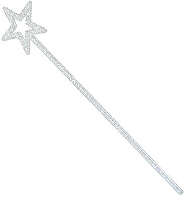 Star Wand. White Glitter