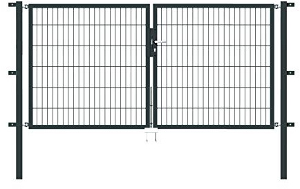 Alberts 648534 Doppeltor Flexo mit Zubehör | verschiedene Breiten und Höhen | anthrazit | Breite 250 cm | Höhe 120 cm