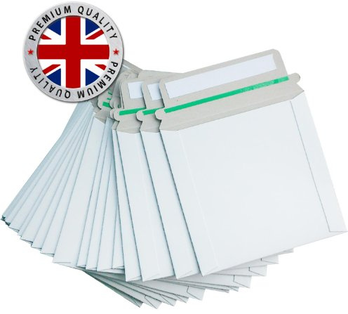 100 CD DVD 140mm x 135mm CARDBOARD SLEEVES MAILERS PEEL & SEAL ENVELOPES 350GSM FOR POSTAL USE - FREE DELIVERY**SPECIAL OFFER**