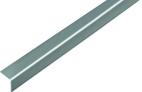 Alberts 432959 Winkelprofil | selbstklebend | Kunststoff, Edelstahloptik | 1000 x 20 x 20 mm