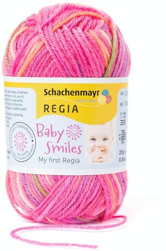 REGIA Baby Smiles My first REGIA 9801296-01816 svenja Handstrickgarn, Sockengarn, Babygarn, 25g Knäuel