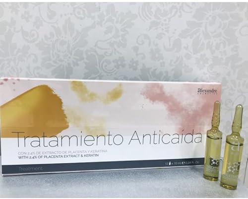 Alexandre Cosmetics Tratamiento Anticaida 12 x 10 ml Con Extracto De Placenta y Keratina
