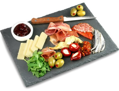 Utopia Mineral Collection Large Rectangular Slate Platter 22 x 30cm | Slate Presentation Platter, Serving Platter, Slate Cheese Board