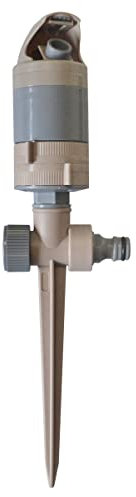 Jardibric - Turbine de Surface d'Arrosage en Plastique 2 Jets sur Pic : Portée réglable de 3.5 à 11.5m, Angle Ajustable de 30° à 360°, Idéal pour Un Arrosage Précis et Efficace de Votre Jardin