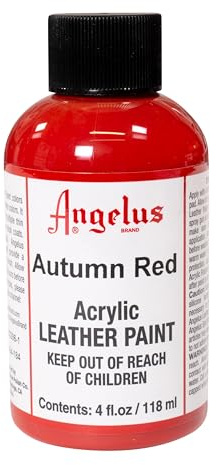 Angelus - Vernice acrilica per pelle 4 Ounces Rosso (Autumn Red)