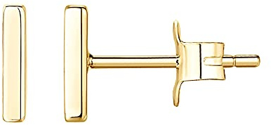 PAVOI 14K Yellow Gold Plated Tiny Stud Earrings for Women - Dainty Bar Earrings - Hypoallergenic Minimalist Geometric Jewelry Small Gold Studs for Women