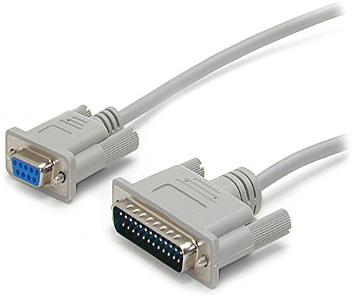 StarTech.com Câble null modem série croisé DB9 vers DB25 de 3 m - Cordon série DB9 vers DB25 - F/M - Gris (SCNM925FM)