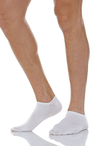Relaxsan 560S (1 Par - Blanco 5/XL) Calcetines para Diabético Hombre Mujer, Cortos, Calcetines invisibles, Pie Diabético, Transpirables, Algodón y Crabyon