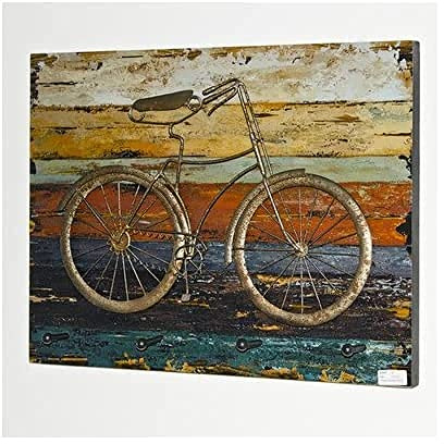 HAKU Wandgarderobe Motiv, Vintage, MDF, Metall - Maße: B 53 x H 40 x T 7 cm, Style: Industrial